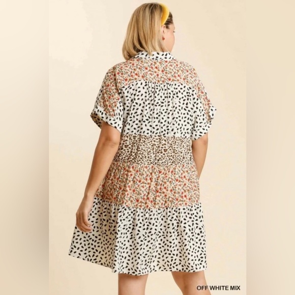 Umgee Mixed Floral & Animal Print Dress - Picture 2 of 6